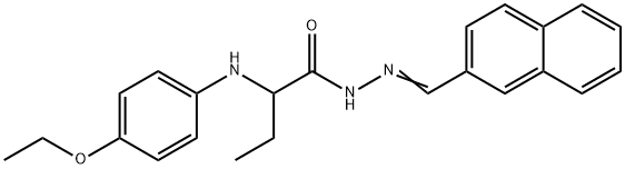 2-(4-ethoxyanilino)-N'-(2-naphthylmethylene)butanohydrazide Struktur