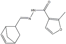 N'-(bicyclo[2.2.1]hept-5-en-2-ylmethylene)-2-methyl-3-furohydrazide Struktur