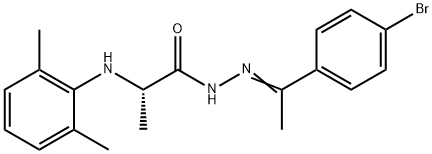 N'-[1-(4-bromophenyl)ethylidene]-2-(2,6-dimethylanilino)propanohydrazide Struktur