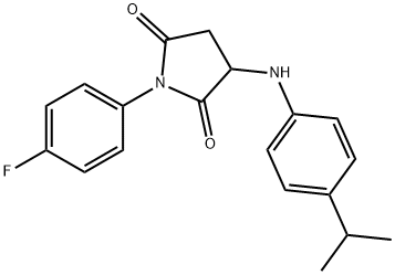 1-(4-fluorophenyl)-3-(4-isopropylanilino)-2,5-pyrrolidinedione Struktur