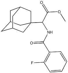 methyl 1-adamantyl[(2-fluorobenzoyl)amino]acetate Struktur