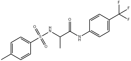 2-{[(4-methylphenyl)sulfonyl]amino}-N-[4-(trifluoromethyl)phenyl]propanamide Struktur