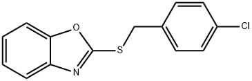 2-[(4-chlorobenzyl)sulfanyl]-1,3-benzoxazole Struktur