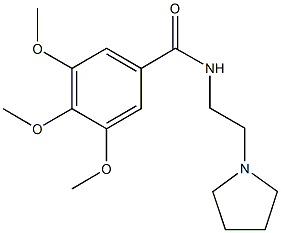 3,4,5-trimethoxy-N-[2-(1-pyrrolidinyl)ethyl]benzamide Struktur