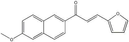 3-(2-furyl)-1-(6-methoxy-2-naphthyl)-2-propen-1-one Struktur