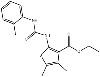 ethyl 4,5-dimethyl-2-[(2-toluidinocarbonyl)amino]-3-thiophenecarboxylate Struktur