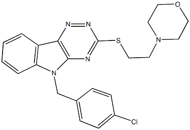 5-(4-chlorobenzyl)-5H-[1,2,4]triazino[5,6-b]indol-3-yl 2-(4-morpholinyl)ethyl sulfide Struktur