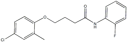 4-(4-chloro-2-methylphenoxy)-N-(2-fluorophenyl)butanamide Struktur