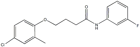 4-(4-chloro-2-methylphenoxy)-N-(3-fluorophenyl)butanamide Struktur