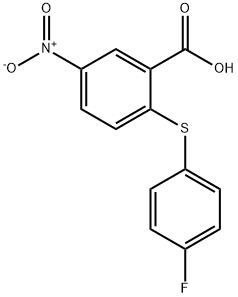 2-[(4-fluorophenyl)sulfanyl]-5-nitrobenzoic acid Struktur