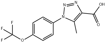 5-Methyl-1-(4-trifluoromethoxy-phenyl)-1H-[1,	2,	3]triazole-4-carboxylic	 acid Struktur