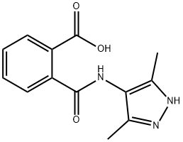 2-{[(3,5-dimethyl-1H-pyrazol-4-yl)amino]carbonyl}benzoic acid Struktur