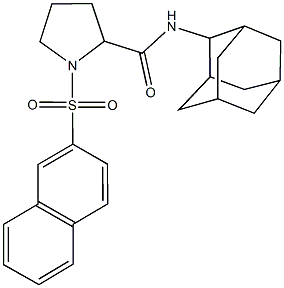 N-(2-adamantyl)-1-(2-naphthylsulfonyl)-2-pyrrolidinecarboxamide Struktur