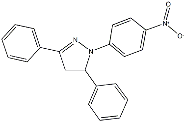 1-{4-nitrophenyl}-3,5-diphenyl-4,5-dihydro-1H-pyrazole Struktur