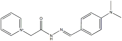 1-(2-{2-[4-(dimethylamino)benzylidene]hydrazino}-2-oxoethyl)pyridinium Struktur