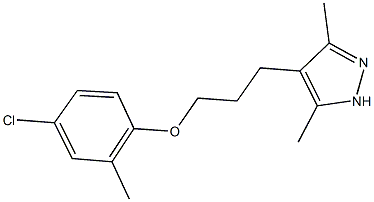 4-[3-(4-chloro-2-methylphenoxy)propyl]-3,5-dimethyl-1H-pyrazole Struktur