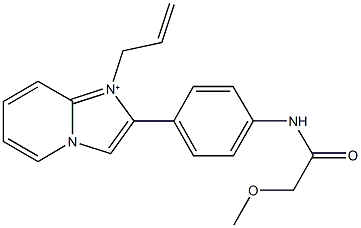 1-allyl-2-{4-[(methoxyacetyl)amino]phenyl}imidazo[1,2-a]pyridin-1-ium Struktur