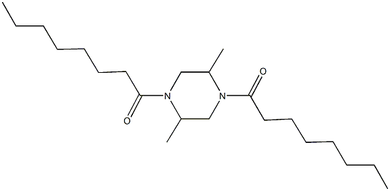 2,5-dimethyl-1,4-dioctanoylpiperazine Struktur