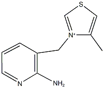 3-[(2-amino-3-pyridinyl)methyl]-4-methyl-1,3-thiazol-3-ium Struktur