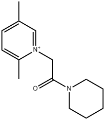 2,5-dimethyl-1-[2-oxo-2-(1-piperidinyl)ethyl]pyridinium Struktur