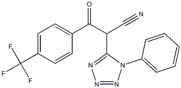 3-oxo-2-(1-phenyl-1H-tetraazol-5-yl)-3-[4-(trifluoromethyl)phenyl]propanenitrile Struktur