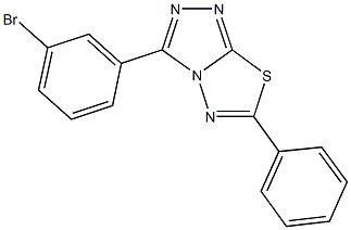 3-(3-bromophenyl)-6-phenyl[1,2,4]triazolo[3,4-b][1,3,4]thiadiazole Struktur