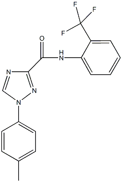 1-(4-methylphenyl)-N-[2-(trifluoromethyl)phenyl]-1H-1,2,4-triazole-3-carboxamide Struktur