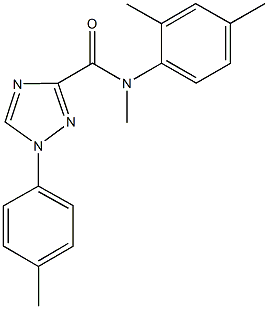 N-(2,4-dimethylphenyl)-N-methyl-1-(4-methylphenyl)-1H-1,2,4-triazole-3-carboxamide Struktur