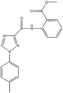 methyl 2-({[1-(4-methylphenyl)-1H-1,2,4-triazol-3-yl]carbonyl}amino)benzoate Struktur