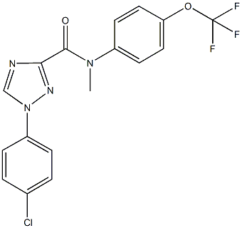 1-(4-chlorophenyl)-N-methyl-N-[4-(trifluoromethoxy)phenyl]-1H-1,2,4-triazole-3-carboxamide Struktur