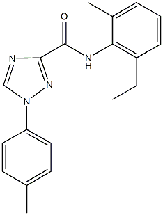 N-(2-ethyl-6-methylphenyl)-1-(4-methylphenyl)-1H-1,2,4-triazole-3-carboxamide Struktur