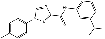 N-(3-isopropylphenyl)-1-(4-methylphenyl)-1H-1,2,4-triazole-3-carboxamide Struktur