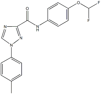 N-[4-(difluoromethoxy)phenyl]-1-(4-methylphenyl)-1H-1,2,4-triazole-3-carboxamide Struktur