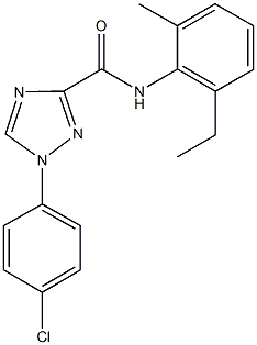 1-(4-chlorophenyl)-N-(2-ethyl-6-methylphenyl)-1H-1,2,4-triazole-3-carboxamide Struktur