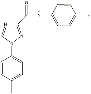 N-(4-fluorophenyl)-1-(4-methylphenyl)-1H-1,2,4-triazole-3-carboxamide Struktur