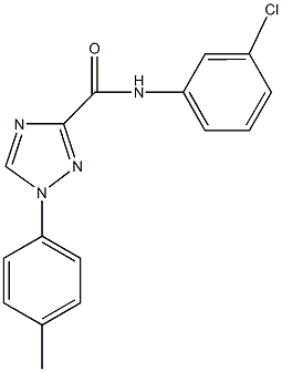 N-(3-chlorophenyl)-1-(4-methylphenyl)-1H-1,2,4-triazole-3-carboxamide Struktur