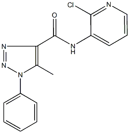 N-(2-chloro-3-pyridinyl)-5-methyl-1-phenyl-1H-1,2,3-triazole-4-carboxamide Struktur