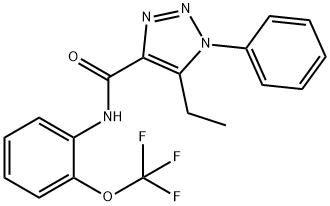 5-ethyl-1-phenyl-N-[2-(trifluoromethoxy)phenyl]-1H-1,2,3-triazole-4-carboxamide Struktur