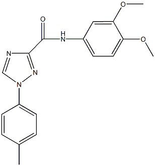 N-(3,4-dimethoxyphenyl)-1-(4-methylphenyl)-1H-1,2,4-triazole-3-carboxamide Struktur