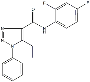 N-(2,4-difluorophenyl)-5-ethyl-1-phenyl-1H-1,2,3-triazole-4-carboxamide Struktur