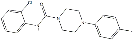 N-(2-chlorophenyl)-4-(4-methylphenyl)-1-piperazinecarboxamide Struktur