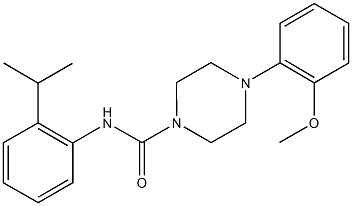 N-(2-isopropylphenyl)-4-(2-methoxyphenyl)-1-piperazinecarboxamide Struktur