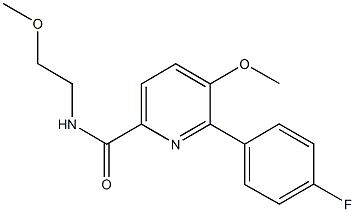 6-(4-fluorophenyl)-5-methoxy-N-(2-methoxyethyl)-2-pyridinecarboxamide Struktur