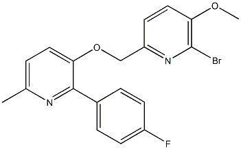 3-[(6-bromo-5-methoxy-2-pyridinyl)methoxy]-2-(4-fluorophenyl)-6-methylpyridine Struktur