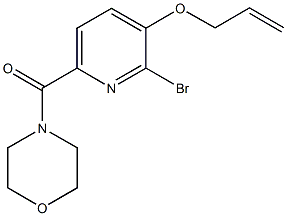 allyl 2-bromo-6-(4-morpholinylcarbonyl)-3-pyridinyl ether Struktur