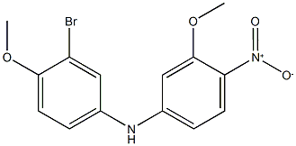 N-(3-bromo-4-methoxyphenyl)-3-methoxy-4-nitroaniline Struktur