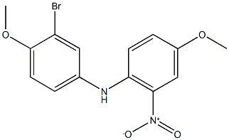 N-(3-bromo-4-methoxyphenyl)-4-methoxy-2-nitroaniline Struktur