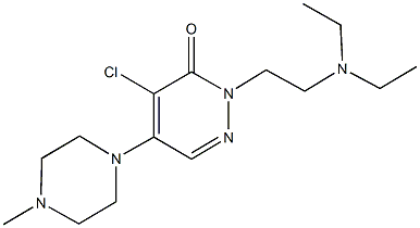 4-chloro-2-[2-(diethylamino)ethyl]-5-(4-methyl-1-piperazinyl)-3(2H)-pyridazinone Struktur