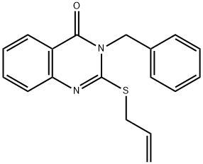 2-(allylsulfanyl)-3-benzyl-4(3H)-quinazolinone Struktur