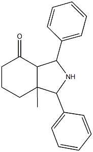 7a-methyl-1,3-diphenyloctahydro-4H-isoindol-4-one Struktur